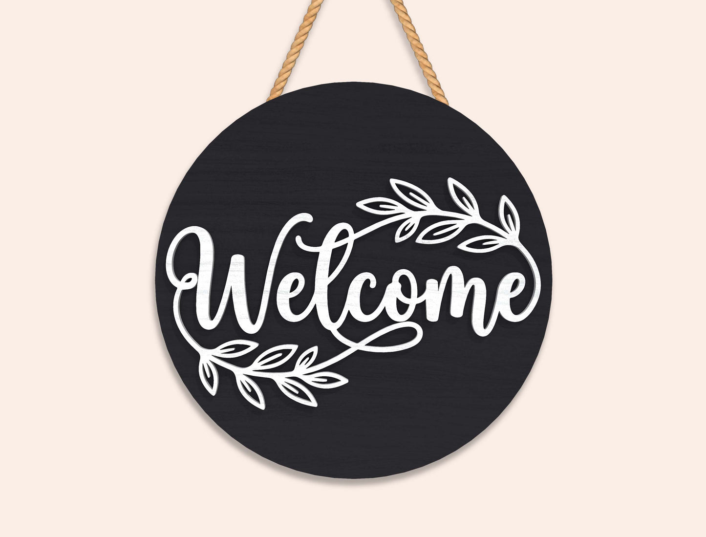 Floral Welcome Door Hanger SVG Bundle 10 Designs for Glowforge and xTool