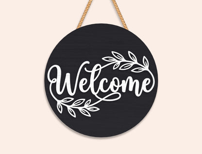 Floral Welcome Door Hanger SVG Bundle 10 Designs for Glowforge and xTool