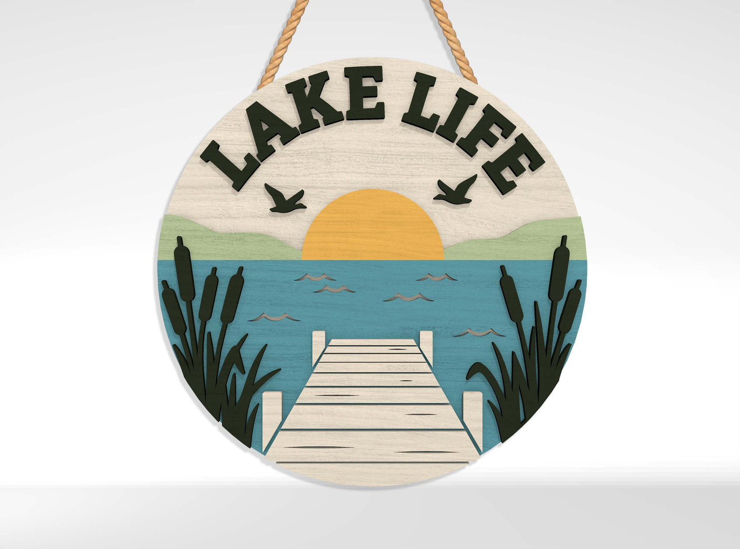 Lake Life Welcome Sign SVG Bundle with 10 Designs for Glowforge
