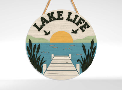 Lake Life Welcome Sign SVG Bundle with 10 Designs for Glowforge