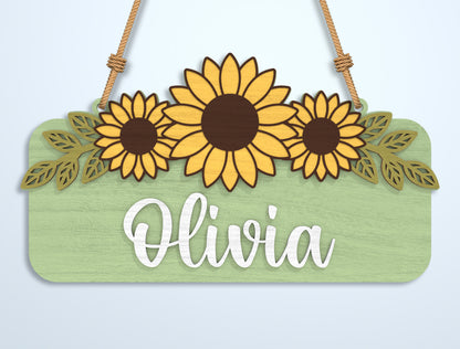 Kids Name Sign SVG Bundle File for Glowforge and xTool