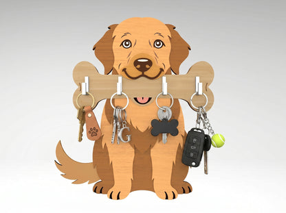Dog Key Holder SVG Bundle for xTool, Glowforge, or LightBurn