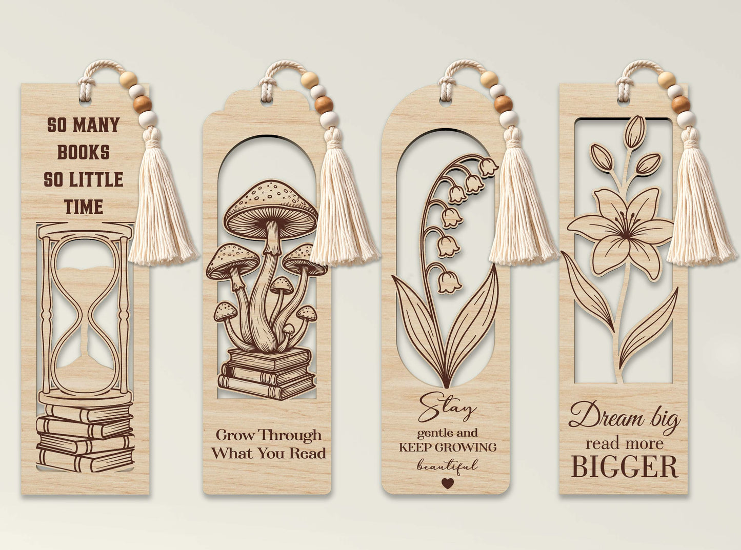 Bookmark SVG Bundle Laser Cut File for Glowforge and LightBurn