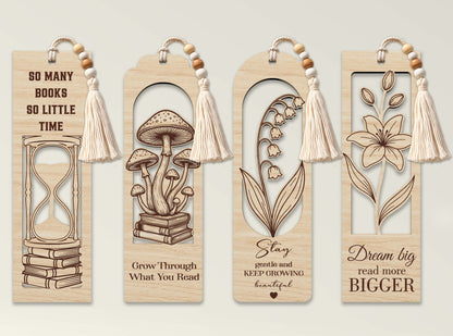 Bookmark SVG Bundle Laser Cut File for Glowforge and LightBurn