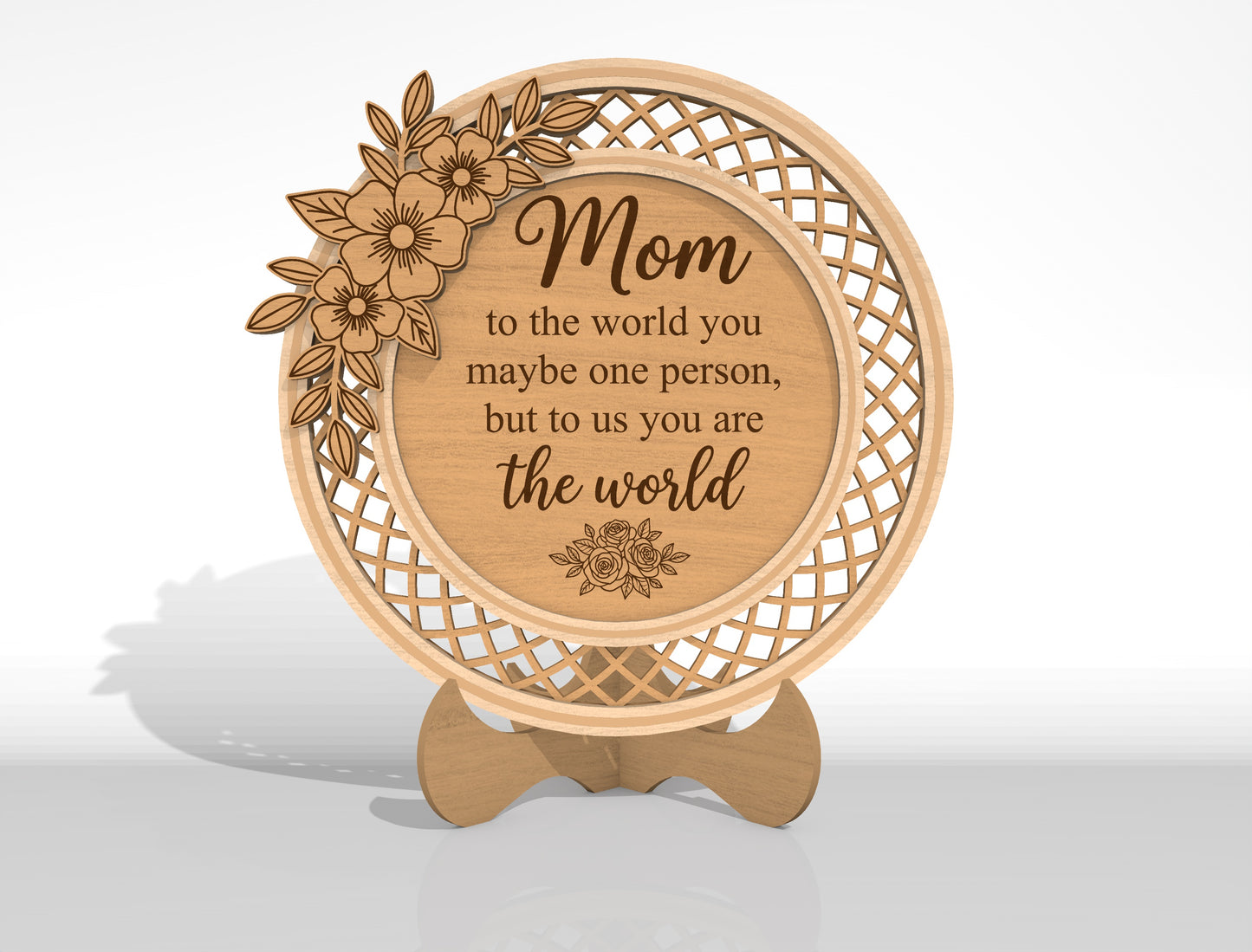 Mother Plaque SVG Bundle Laser Cut File for Glowforge and LightBurn