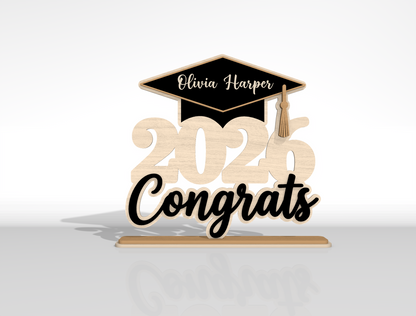 Graduation Congrats Sign SVG Laser Cut File for Glowforge and LightBurn