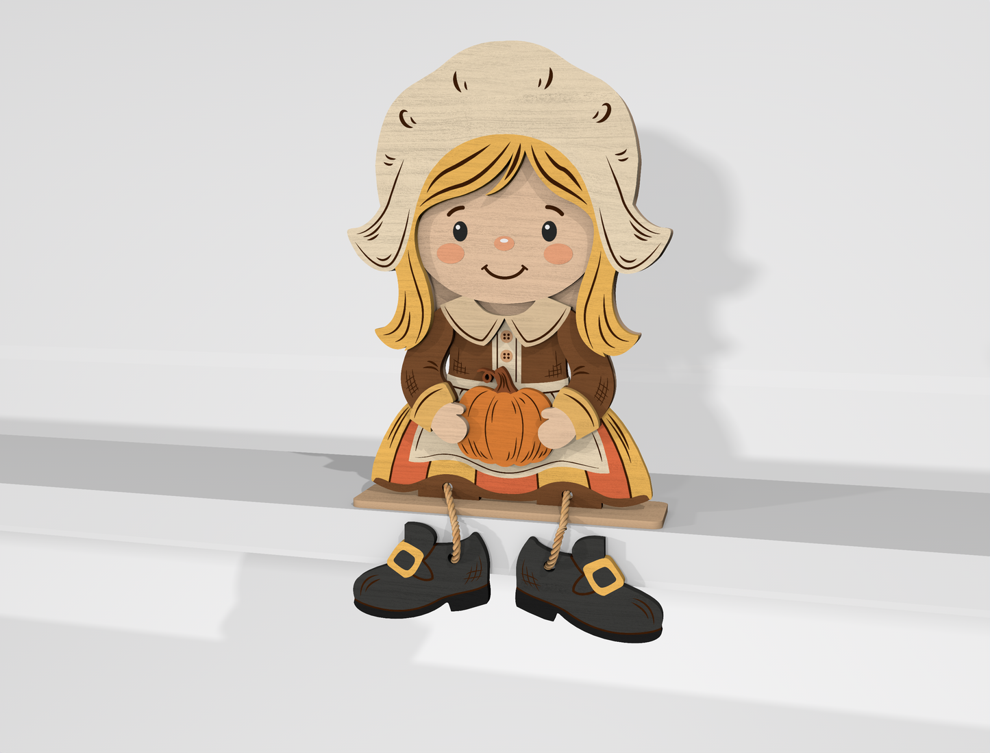 Thanksgiving Fall Shelf Sitter SVG Bundle for Glowforge xTool LightBurn 10 Designs