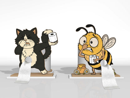 Animal Toilet Paper Holder SVG Bundle for Glowforge and LightBurn