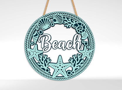 Beach Welcome Sign SVG Bundle with 10 Designs for xTool and Glowforge