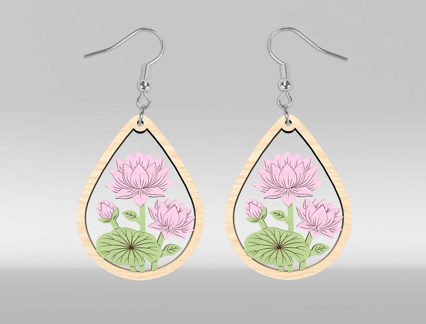 Floral Earring SVG Bundle Laser Cut File for xTool and Glowforge