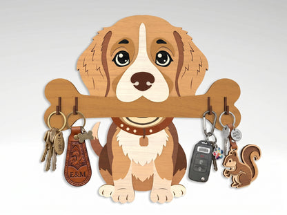 Dog Breed Key Holder SVG Bundle for Glowforge and LightBurn