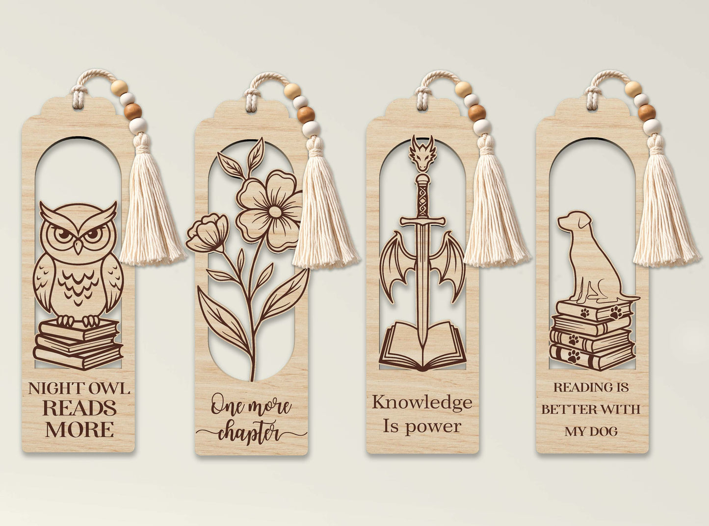 Bookmark SVG Bundle Laser Cut File for Glowforge and LightBurn