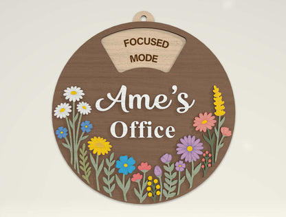 Personalized Office Door Sign SVG Bundle for Glowforge and LightBurn