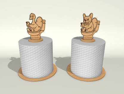 Toilet Paper Holder SVG Bundle for Glowforge and xTool