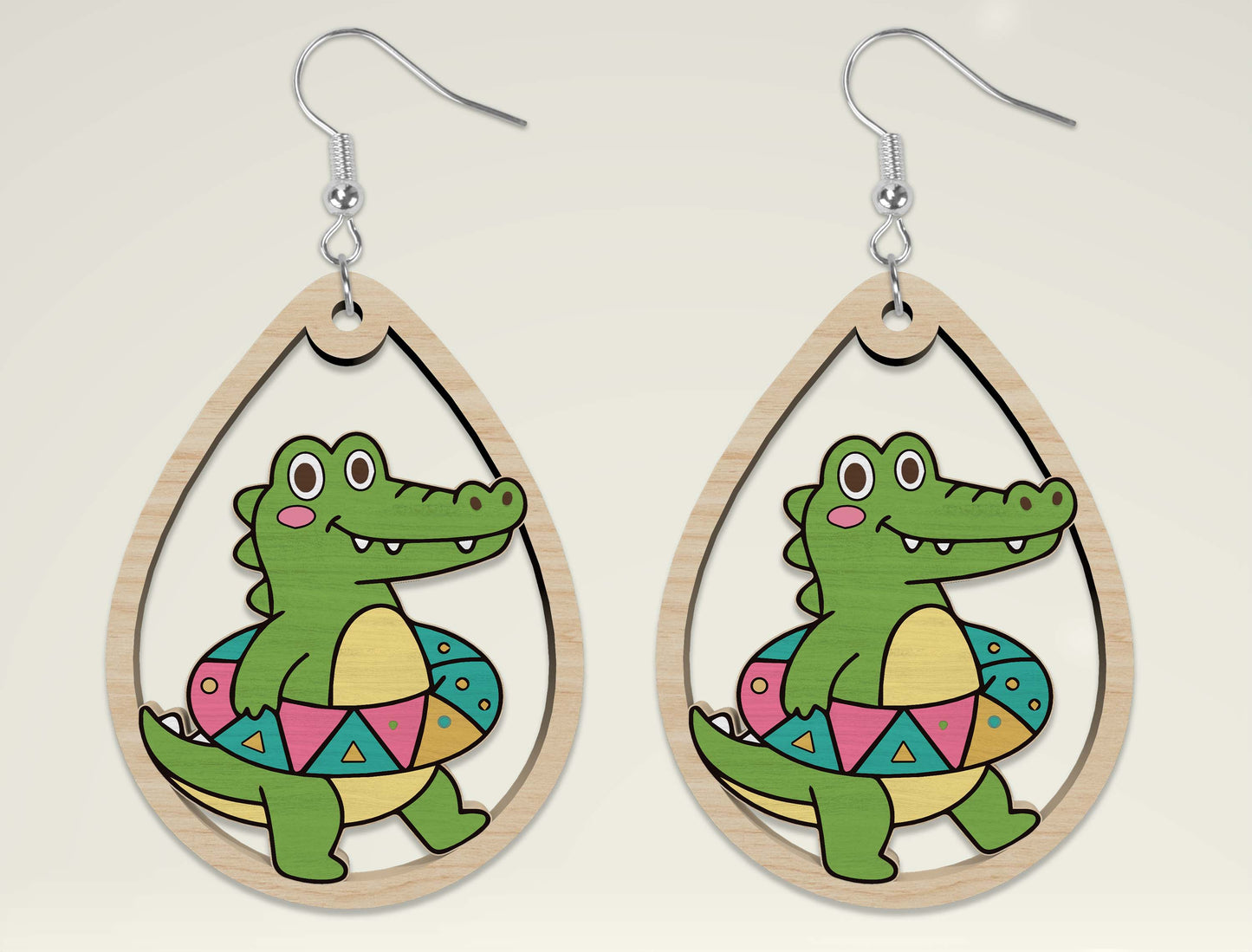 Summer Animal Earring SVG Bundle Laser Cut File for Glowforge and xTool