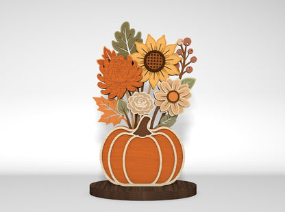Fall Flower Vase SVG Bundle Glowforge xTool LightBurn