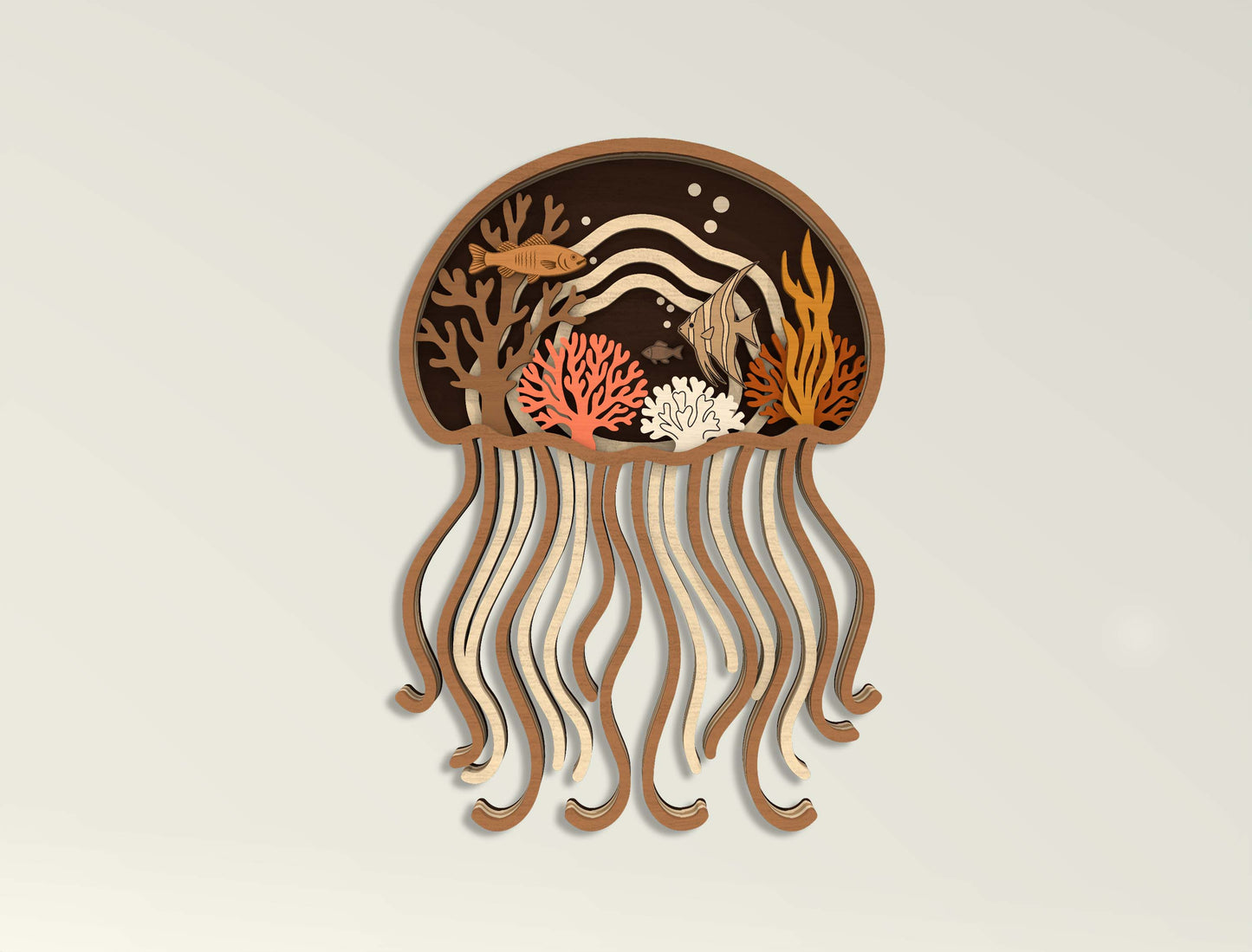 Multilayer Sea Animal SVG Bundle Laser Cut File for xTool and Glowforge