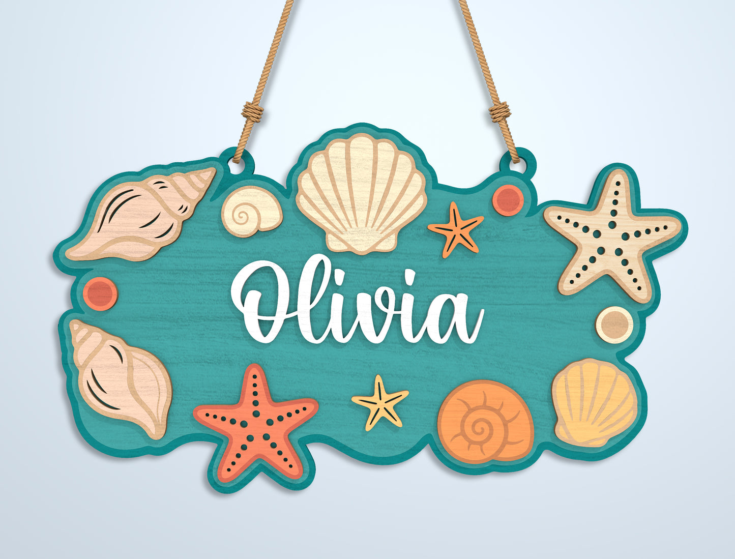 Kids Name Sign SVG Bundle File for Glowforge and xTool