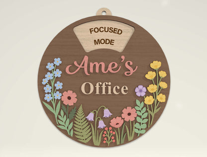 Personalized Office Door Sign SVG Bundle for Glowforge and LightBurn