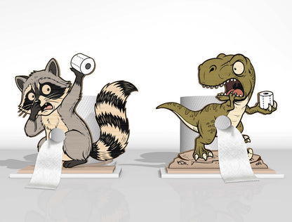 Animal Toilet Paper Holder SVG Bundle for Glowforge and LightBurn