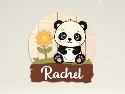 Personalized Cute Animal Name Sign SVG for Glowforge and LightBurn