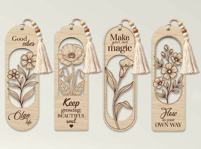 Bookmark SVG Bundle Laser Cut File for Glowforge and LightBurn