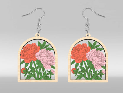 Floral Earring SVG Bundle Laser Cut File for xTool and Glowforge