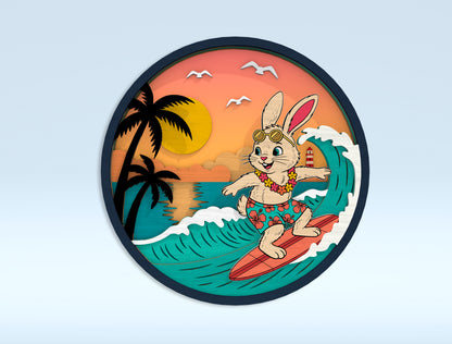 Multilayer Coastal Animal SVG Bundle Laser Cut File for LightBurn
