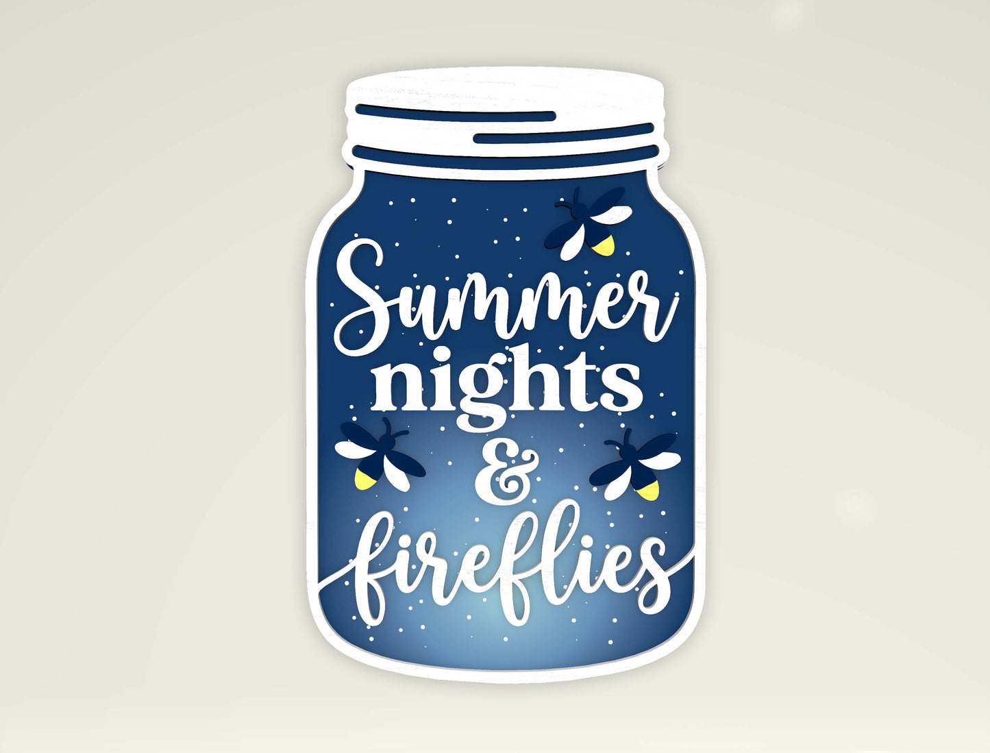 Summer Mason Jar Sign SVG Bundle for Glowforge and LightBurn