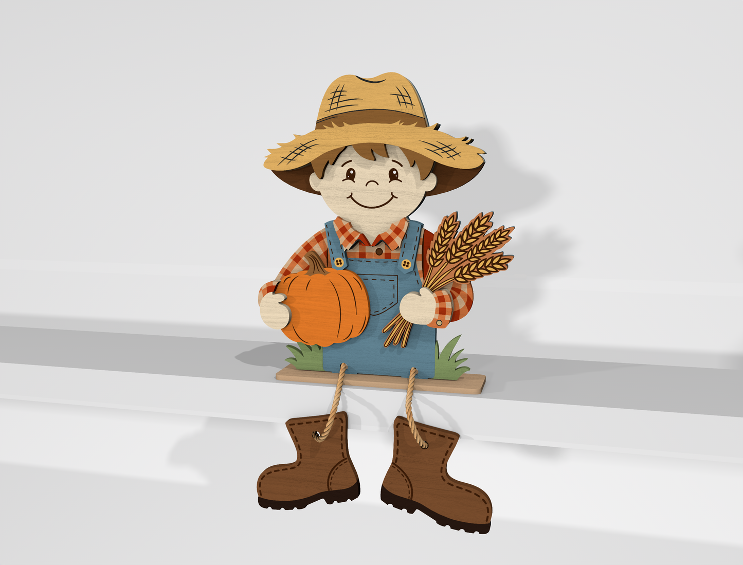 Thanksgiving Fall Shelf Sitter SVG Bundle for Glowforge xTool LightBurn 10 Designs