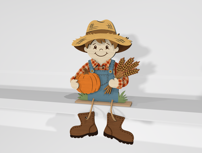 Thanksgiving Fall Shelf Sitter SVG Bundle for Glowforge xTool LightBurn 10 Designs