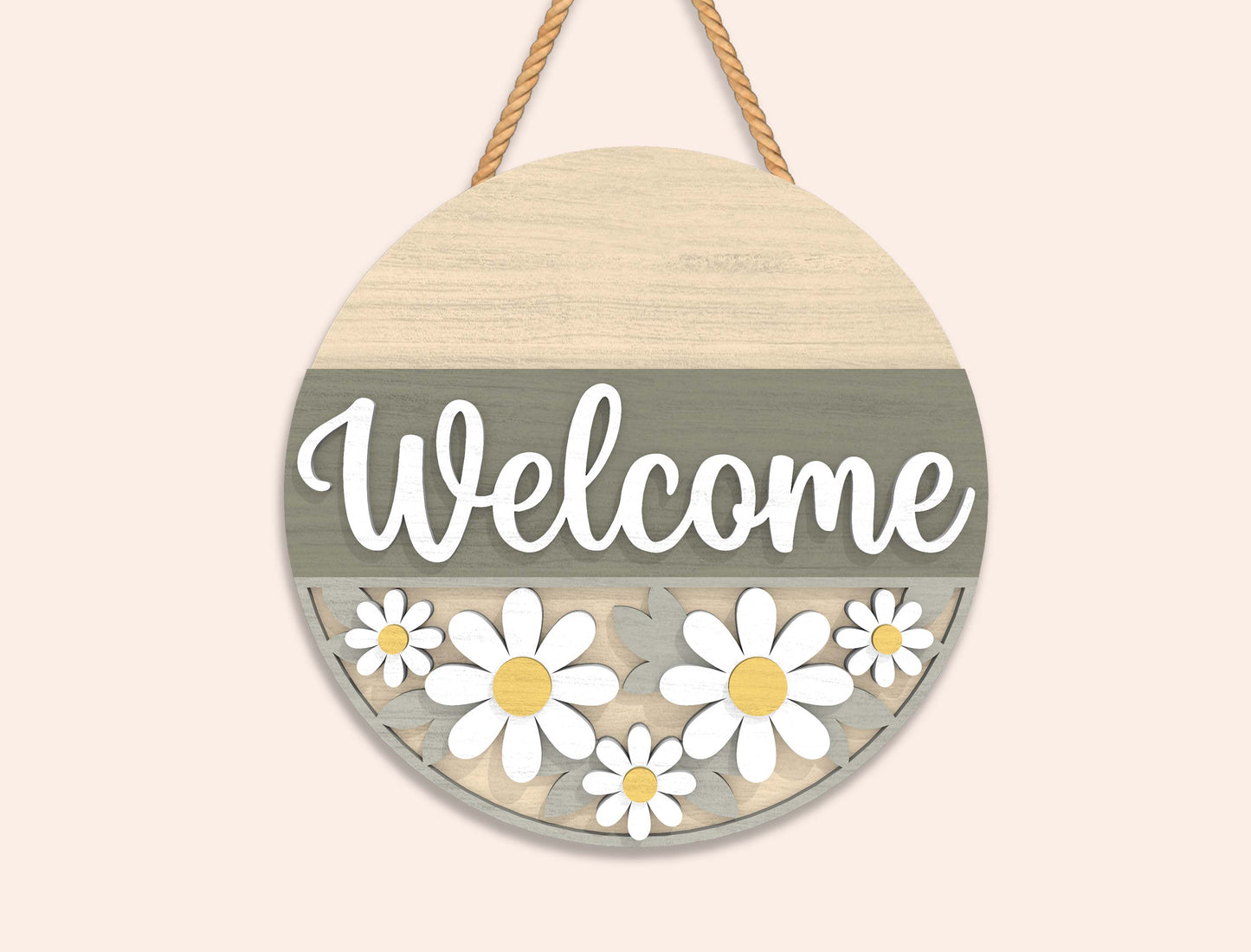 Floral Welcome Door Hanger SVG Bundle 10 Designs for Glowforge and xTool