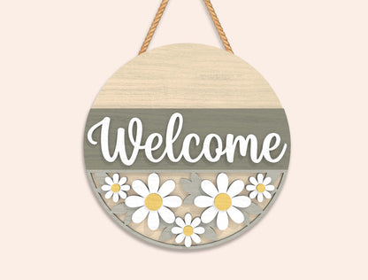 Floral Welcome Door Hanger SVG Bundle 10 Designs for Glowforge and xTool