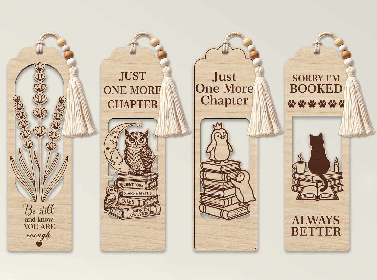 Bookmark SVG Bundle Laser Cut File for Glowforge and LightBurn