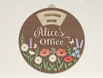 Personalized Office Door Sign SVG Bundle for Glowforge and LightBurn
