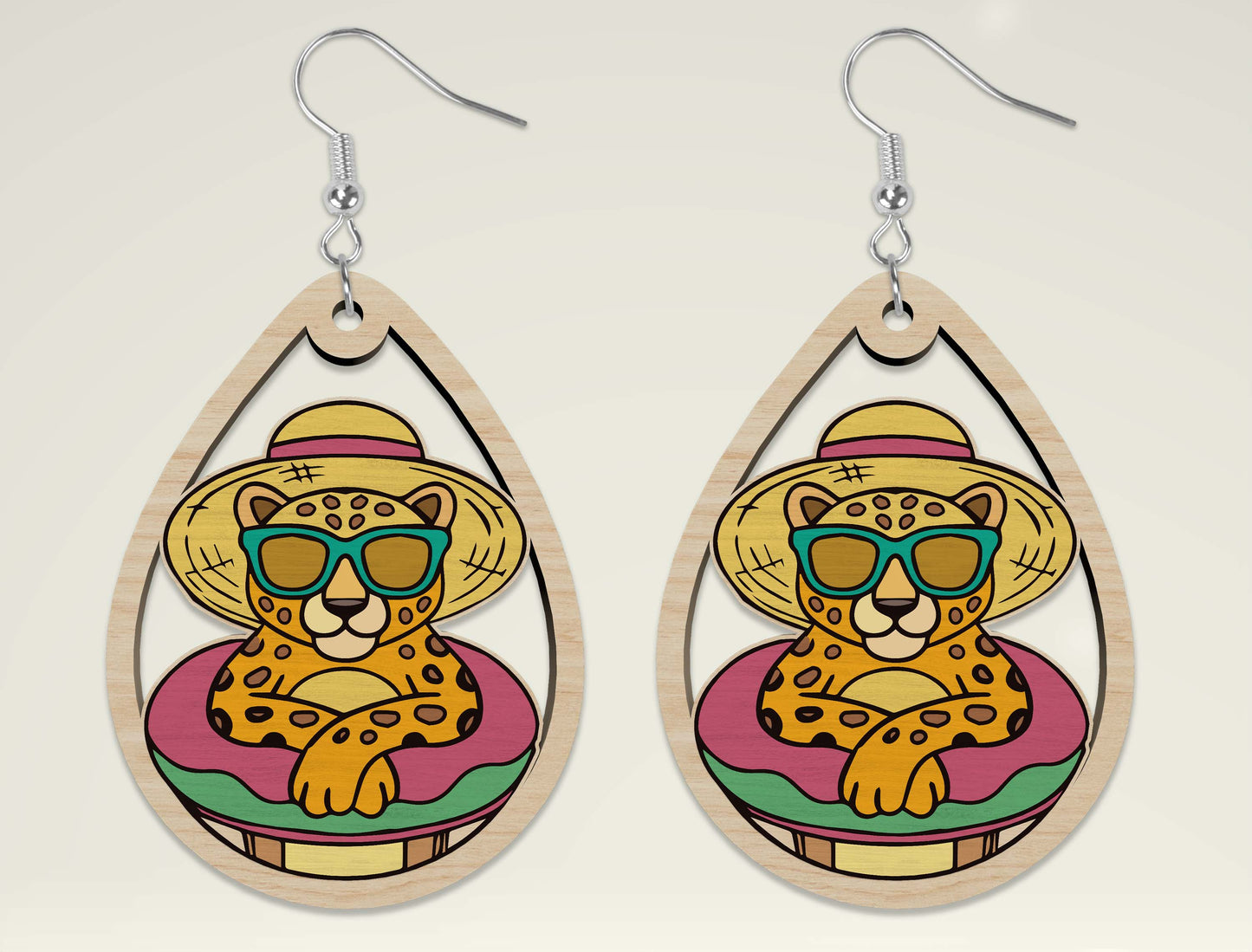 Summer Animal Earring SVG Bundle Laser Cut File for Glowforge and xTool