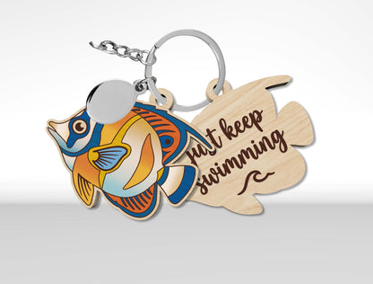 Summer Beach Keychain SVG Bundle Laser Cut File for Glowforge and xTool