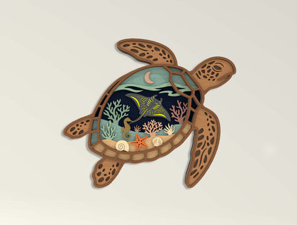 Multilayer Sea Animal SVG Bundle Laser Cut File for xTool and Glowforge