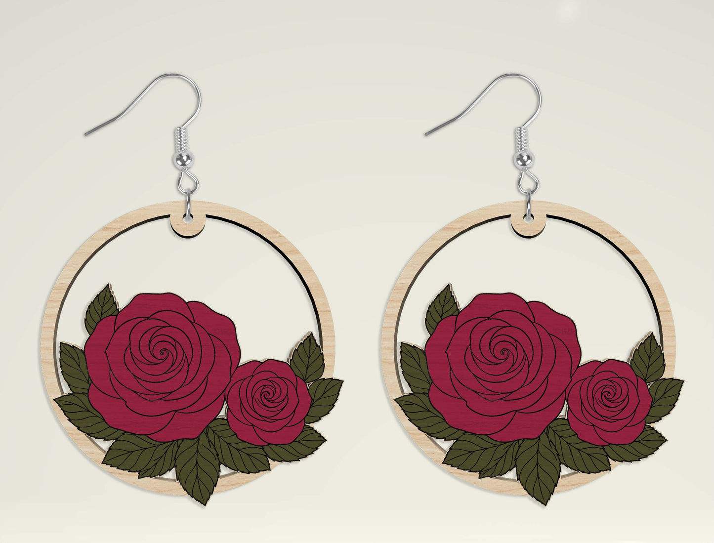 Floral Earring SVG Bundle Laser Cut File for xTool and Glowforge