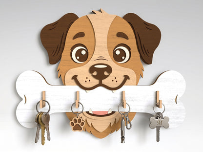 Dog Key Holder SVG Bundle for xTool, Glowforge, or LightBurn