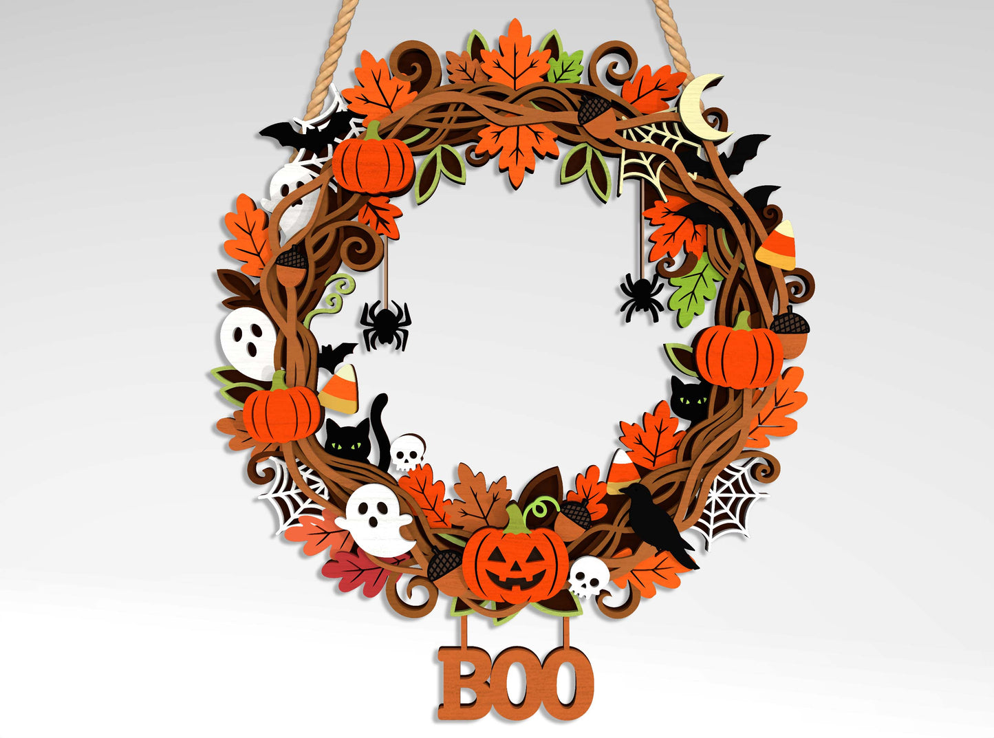 Holiday Wreath SVG Bundle 9 Designs for Glowforge xTool LightBurn