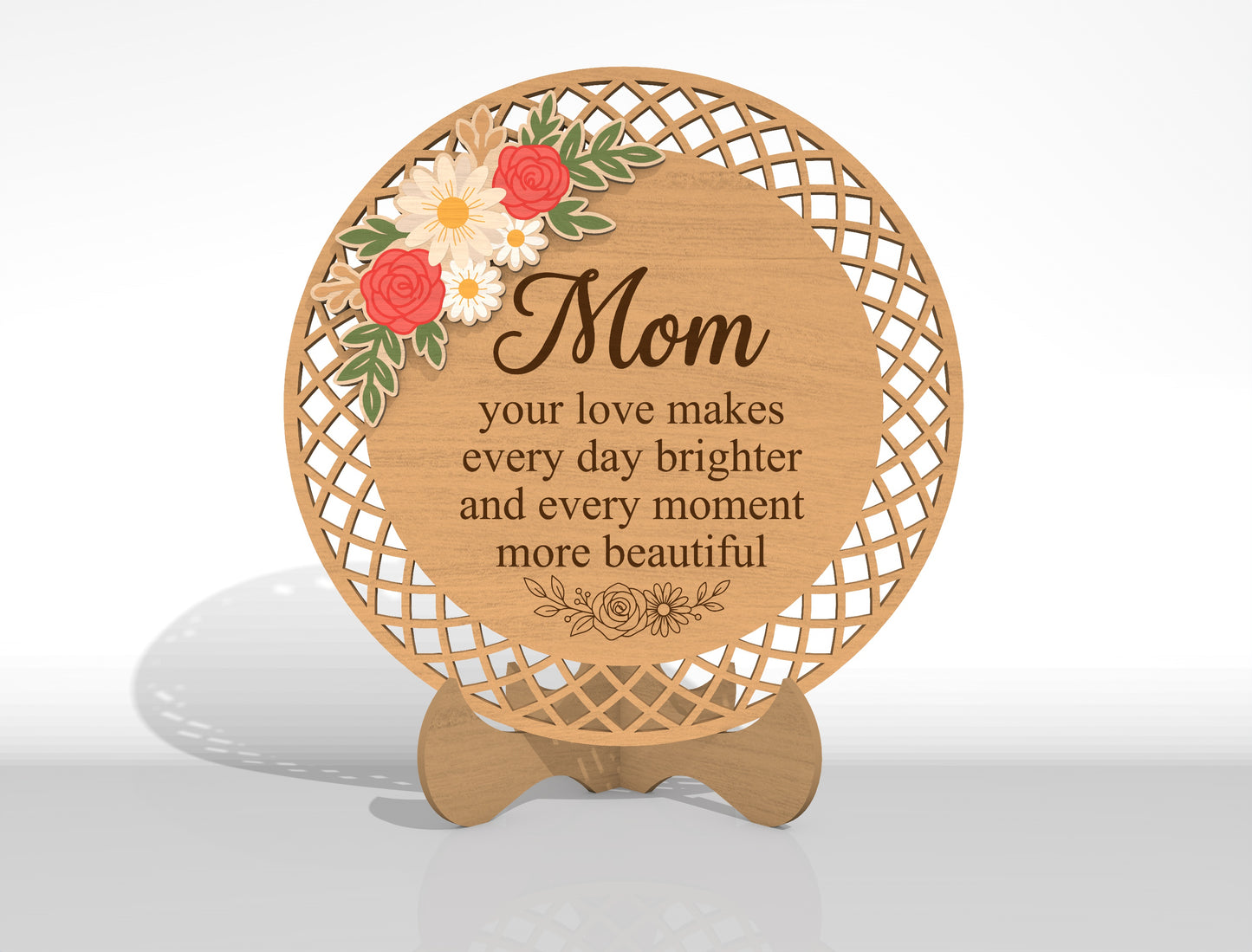 Mother Plaque SVG Bundle Laser Cut File for Glowforge and LightBurn