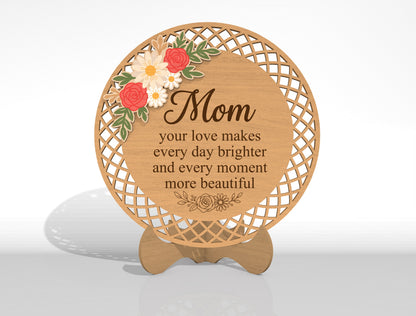 Mother Plaque SVG Bundle Laser Cut File for Glowforge and LightBurn