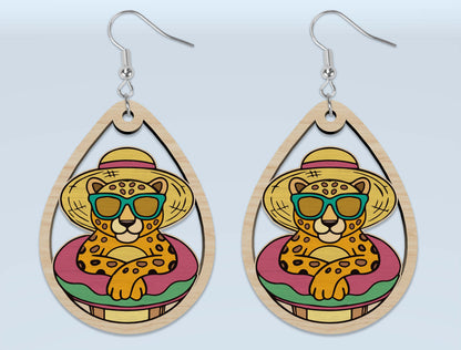 Summer Animal Earring SVG Bundle Laser Cut File for Glowforge and xTool