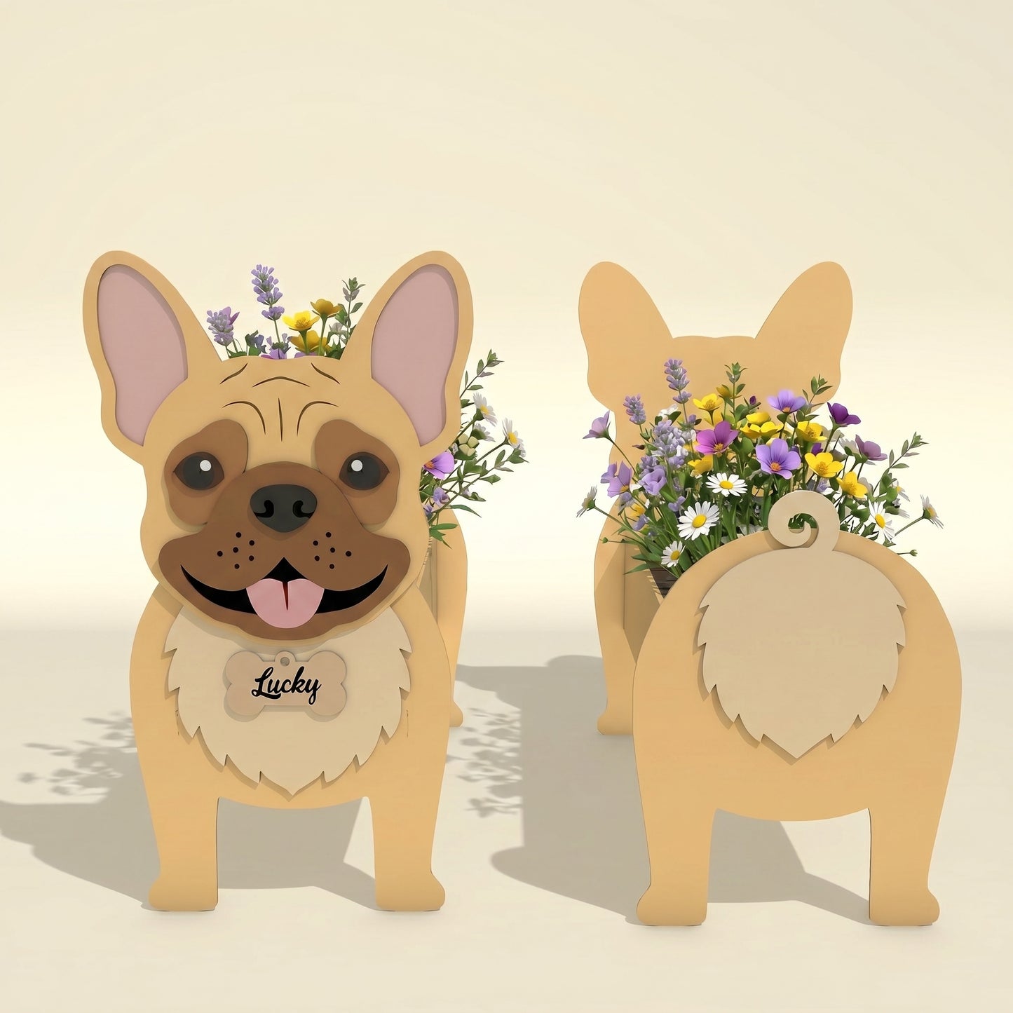 Personalized Dog Flower Vase SVG Bundle for Glowforge and LightBurn