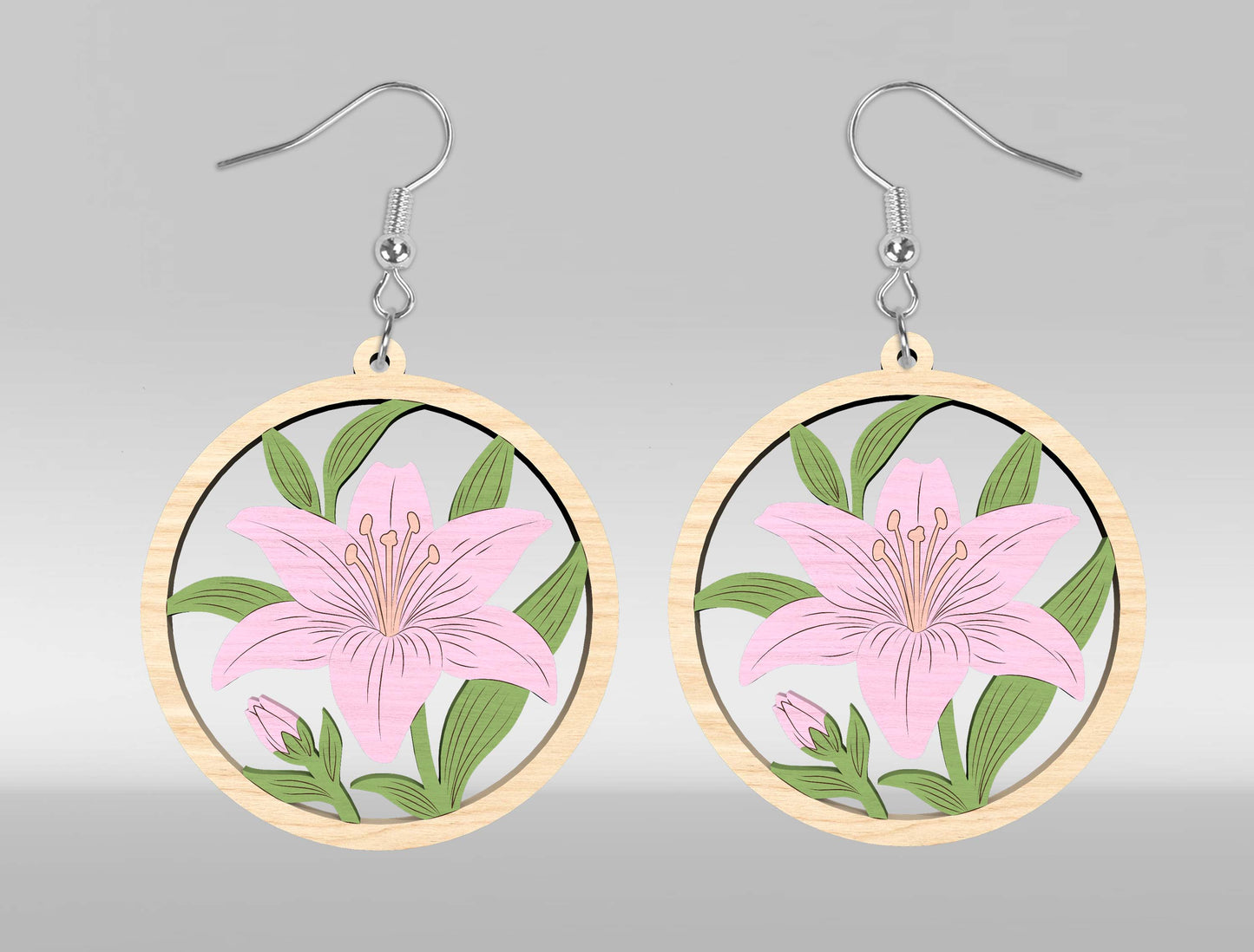 Floral Earring SVG Bundle Laser Cut File for xTool and Glowforge