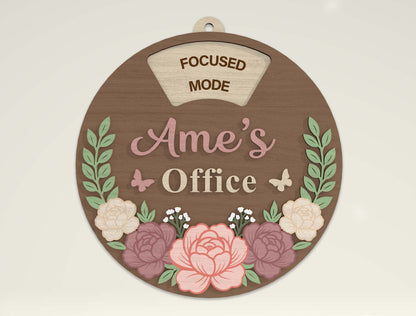 Personalized Office Door Sign SVG Bundle for Glowforge and LightBurn