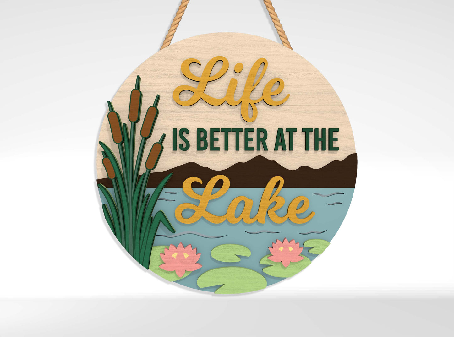 Lake Life Welcome Sign SVG Bundle with 10 Designs for Glowforge