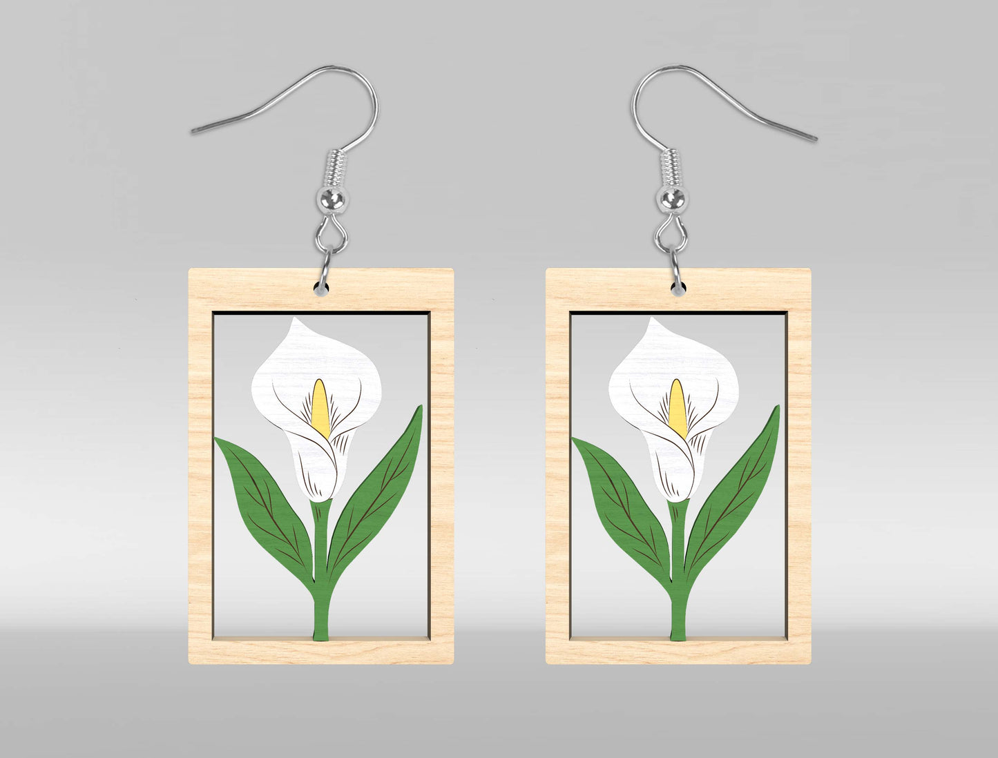 Floral Earring SVG Bundle Laser Cut File for xTool and Glowforge