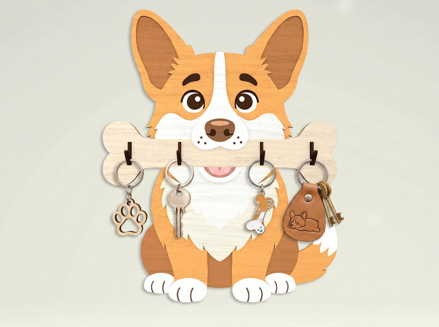 Personalized Dog Key Holder SVG Bundle for Glowforge and LightBurn